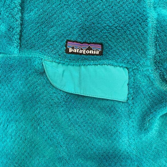 Patagonia Synchilla Snap Neck Fleece Pullover Green women’s  size Small - Picture 3 of 5